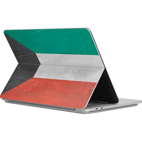 Kuwait Flag Distressed Surface Laptop Studio Skin